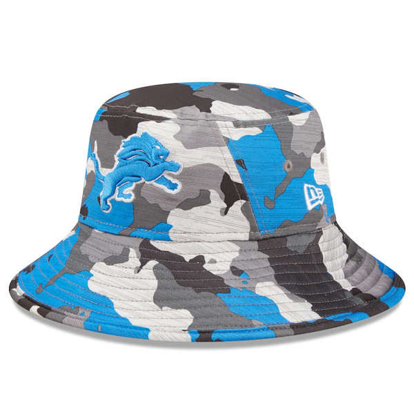 Detroit Lions New Era 2022 NFL Training Camp Flex Bucket Hat - Blue
