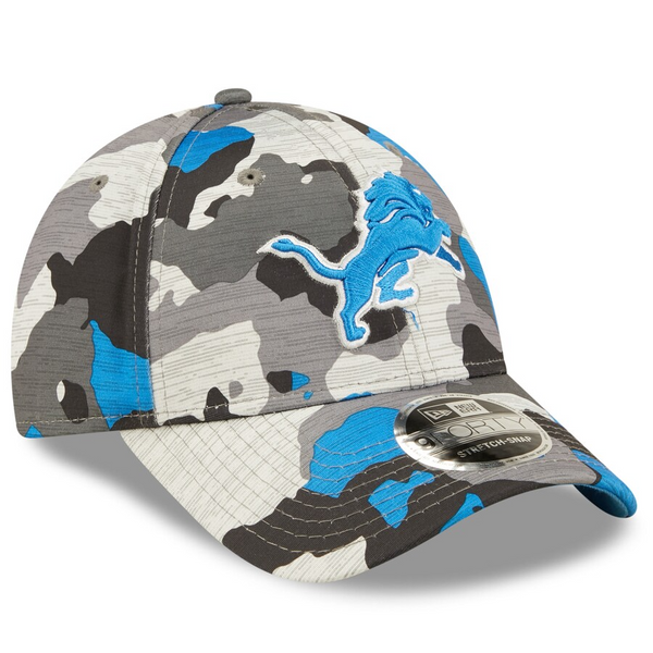 Detroit Lions New Era 2022 Training Camp 9Forty Flex Snapback Hat - Camo