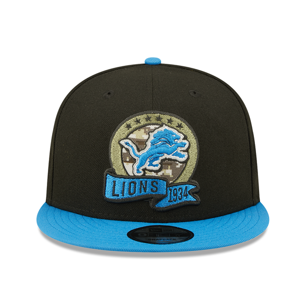 Detroit Lions New Era 2022 Salute to Service 9Fifty Snapback Hat - Black