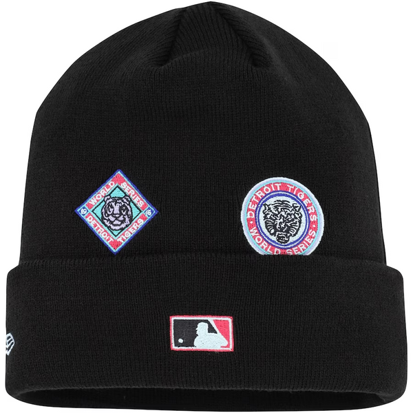 Detroit Tigers New Era Polar Lights Cuffed Knit Hat - Black