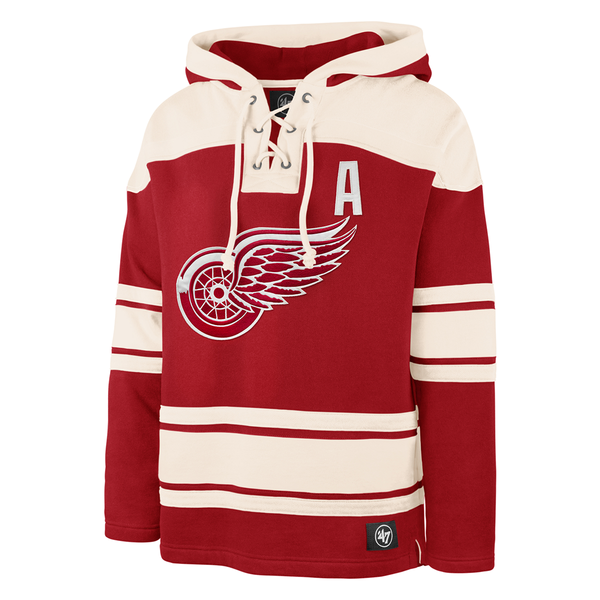 Bob Probert Detroit Red Wings 47 Brand Alumni Player Lacer Pullover Hoodie - Red