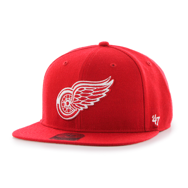 Detroit Red Wings '47 No Shot Captain Snapback Hat - Red