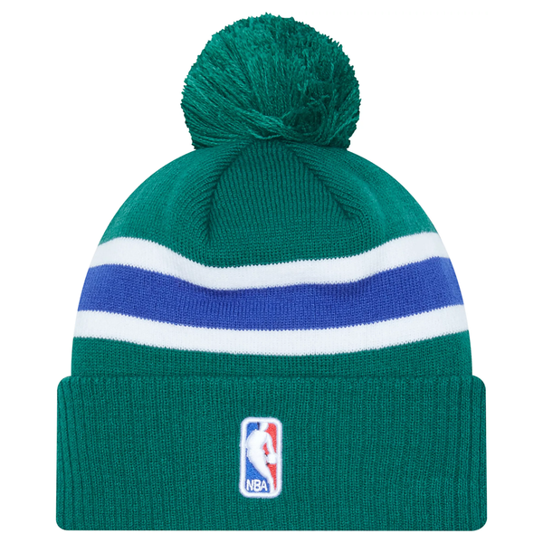 Detroit Pistons New Era 2022/23 City Edition Pom Knit Hat - Green