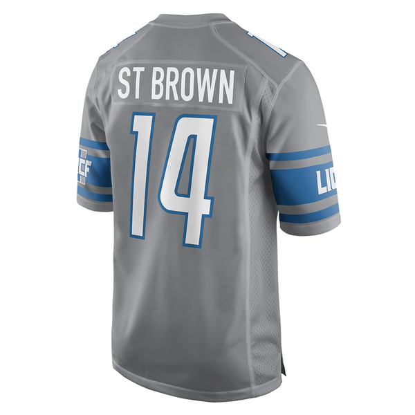 Amon-Ra St. Brown Detroit Lions Nike Color Rush Game Jersey - Steel Gray