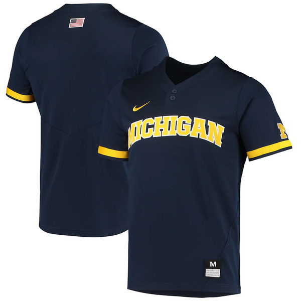 Michigan Wolverines Nike Replica Baseball Jersey - Navy