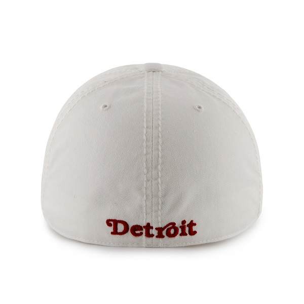 47 Brand Detroit Red Wings White Winthrop Franchise Fitted Hat
