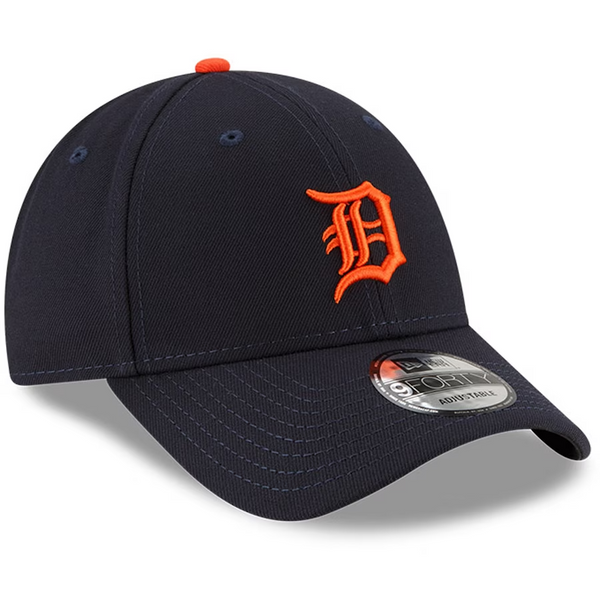 Detroit Tigers New Era Road The League 9Forty Adjustable Hat - Navy