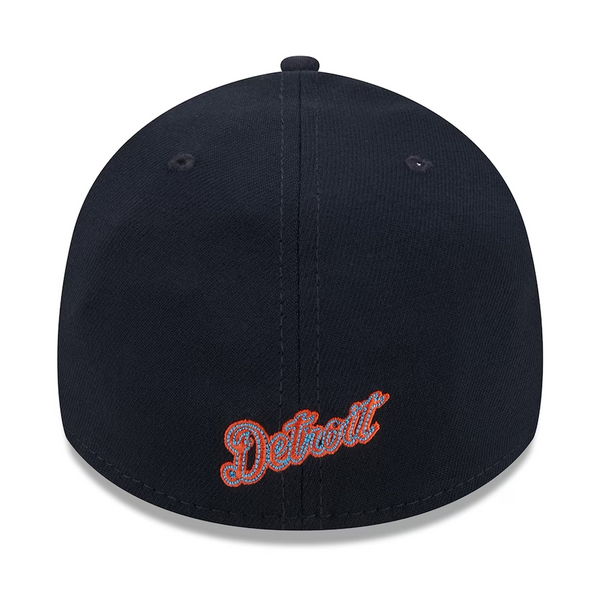 Detroit Tigers New Era Retro Classic 39THIRTY Flex Hat - Navy/Orange large\/x-large