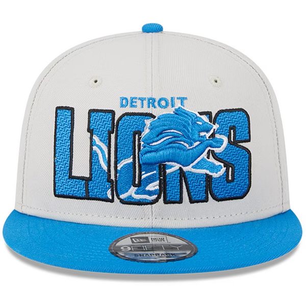 Detroit Lions New Era 2023 NFL Draft 2Tone 9Fifty Snapback Hat - Stone/Blue