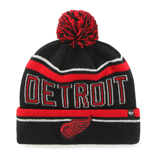 47 Brand Detroit Red Wings Women's Black Ellie Cuff Knit Hat