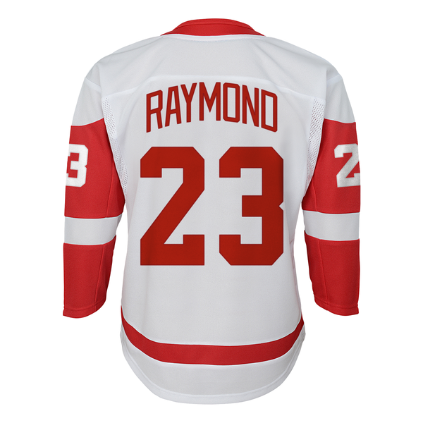 Lucas Raymond Detroit Red Wings Youth Road Replica Jersey - White