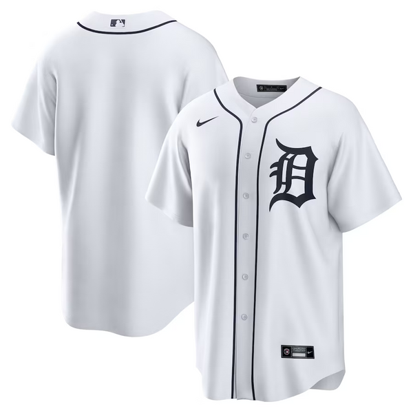 Detroit Tigers Majestic Youth Cool Base Home Replica Jersey - White