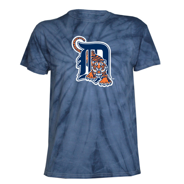 Detroit Tigers Stitches Cooperstown Collection Tie-Dye T-Shirt - Navy