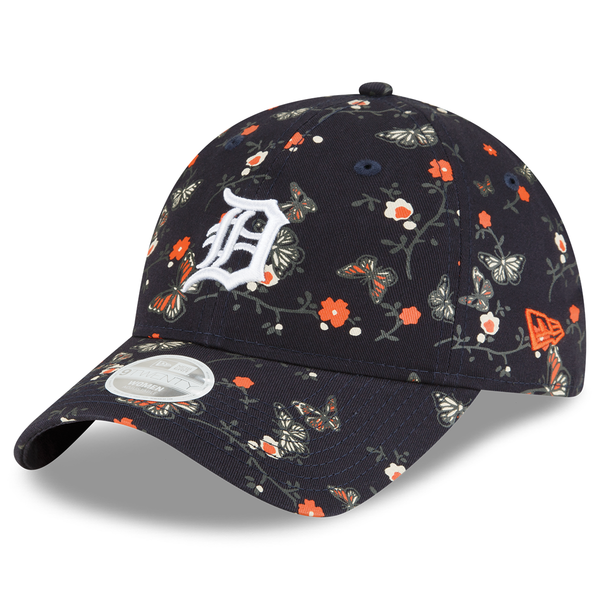 Detroit Tigers New Era Women's Chrome Bloom 9TWENTY Adjustable Hat - Cream Adjustable