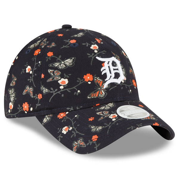 Detroit Tigers New Era Women's Chrome Bloom 9TWENTY Adjustable Hat - Cream Adjustable