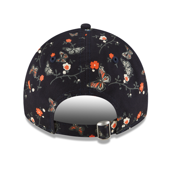 Detroit Tigers Women's New Era Cream Chrome Bloom 9TWENTY Adjustable Hat