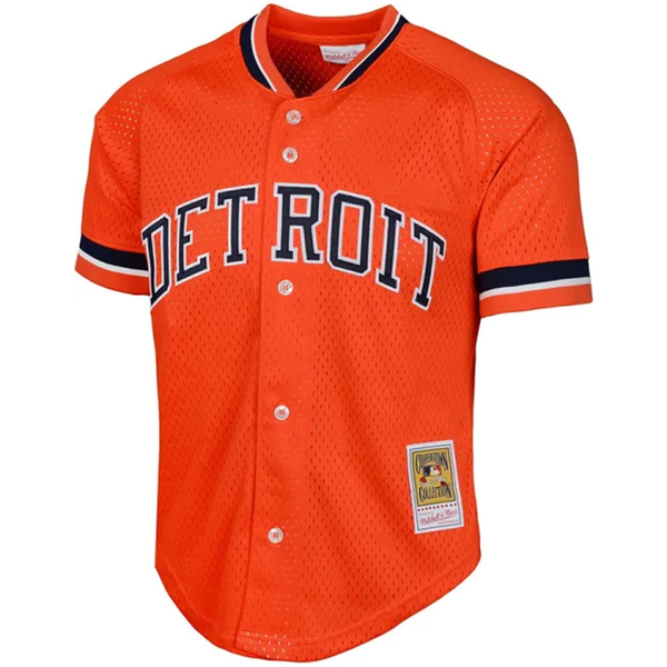 Kirk Gibson Detroit Tigers Mitchell & Ness Youth 1993-94 Cooperstown Collection Mesh Batting Practice Jersey - Orange Large