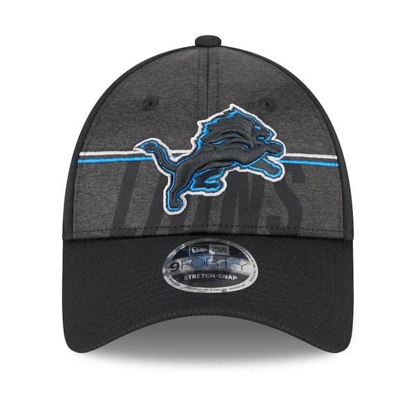 Detroit Lions New Era Blackout Evergreen Neo 39Thirty Flex Hat - Black