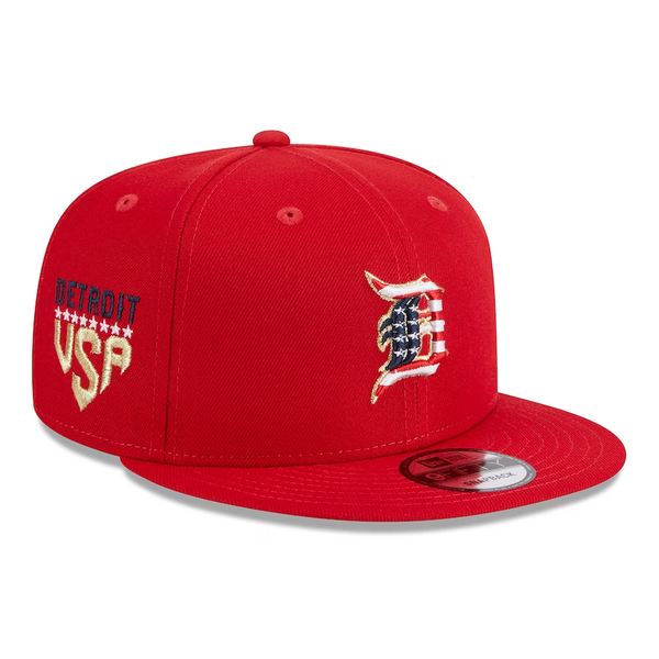 Detroit Tigers New Era 2023 July 4th 9Fifty Snapback Hat - Scarlet
