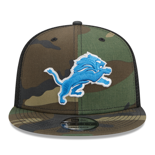 Detroit Lions New Era Classic Trucker Evergreen 9Fifty Snapback Hat - Camo