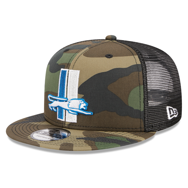 Detroit Lions New Era Vintage Trucker 9FIFTY Snapback Hat - Camo