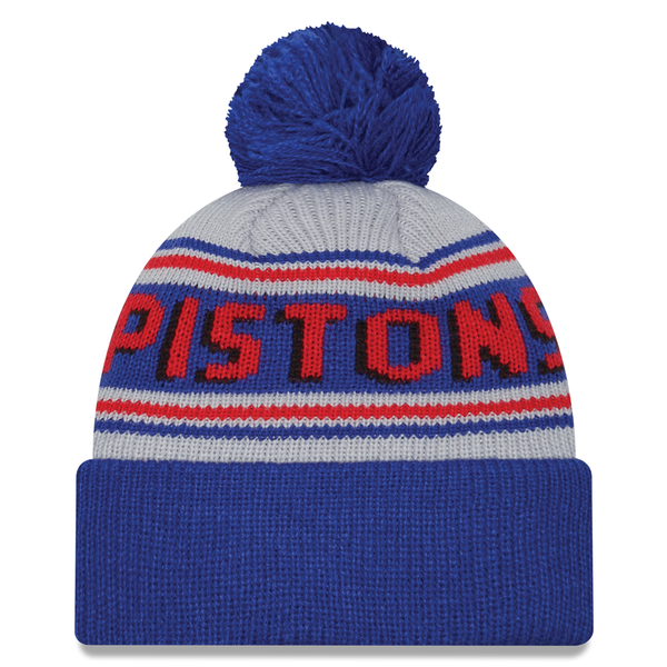 Detroit Pistons New Era Youth Jr Evergreen Knit Hat - Royal