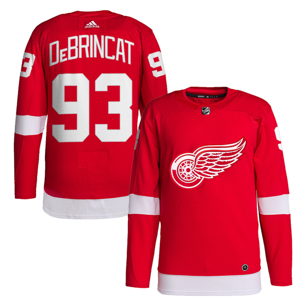 Red wings jerseys over the years