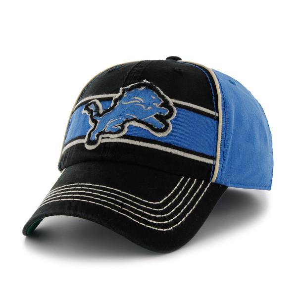 47 Brand Detroit Lions Black Comanche Franchise Fitted Hat - Gameday Detroit