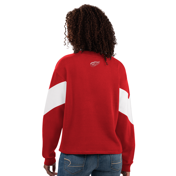 Detroit Red Wings Starter Women's Holy Grail Crop Crew Neck Sweatshirt - Red