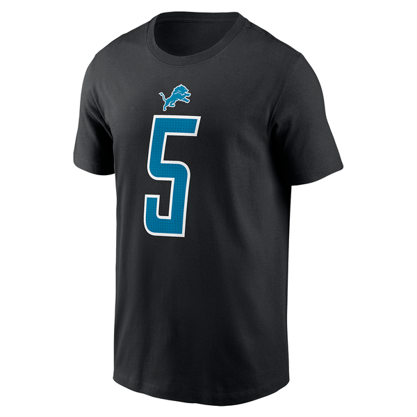 David Montgomery Detroit Lions Nike Name and Number T-Shirt - Black