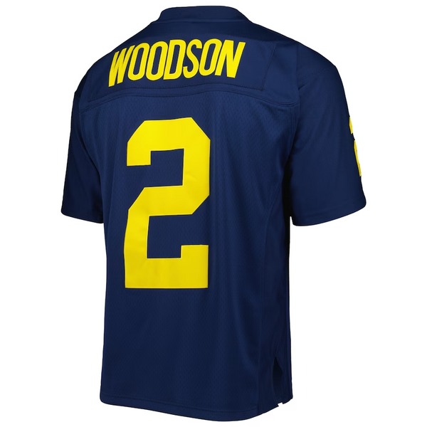 Charles Woodson Michigan Wolverines Mitchell & Ness 1997 Replica Home Jersey - Navy