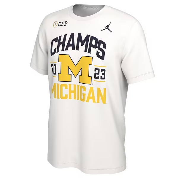 Michigan Wolverines Jordan Brand 2023 National Champions Retro T-Shirt - White