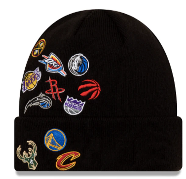 NBA New Era All Over Knit Hat - Black