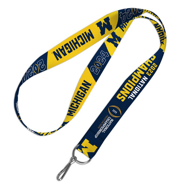 Michigan Wolverines WinCraft 2023 National Champions Lanyard with Detachable Buckle