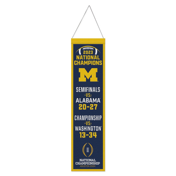 Michigan Wolverines WinCraft 2023 National Champions 8" x 32" Wool Banner