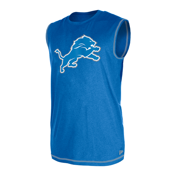 Detroit Lions New Era Active Muscle T-Shirt - Blue