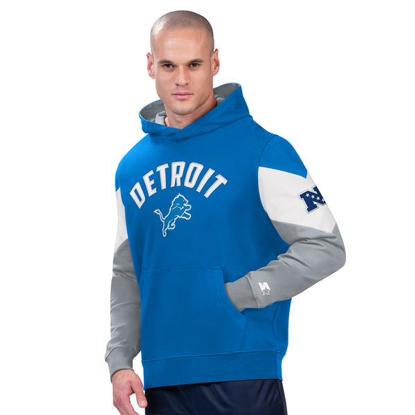 Detroit Lions Starter Kickoff Pullover Hoodie - Blue Detroit Lions Starter Kickoff Pullover Hoodie - Blue