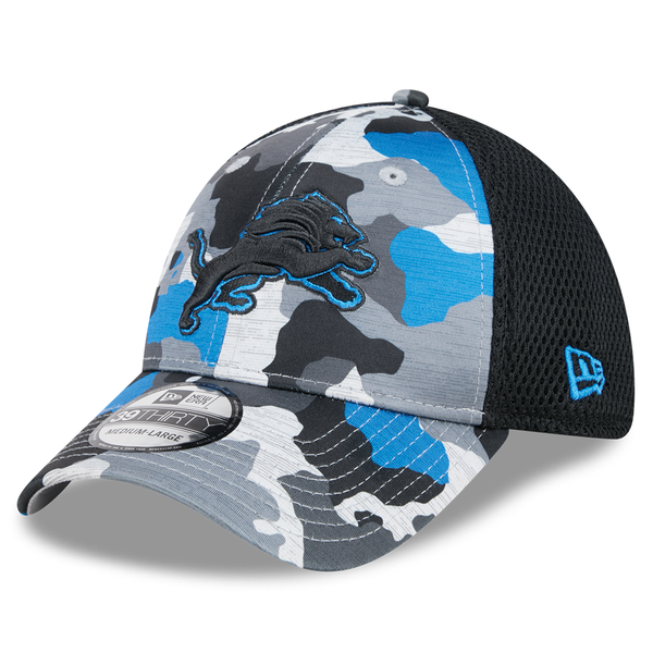 Detroit Lions New Era Active Neo 39Thirty Flex Hat - Camo/Black