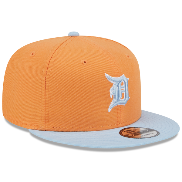 Detroit Tigers New Era 2Tone Color Pack Faded 9Fifty Snapback Hat - Light Orange/Light Blue