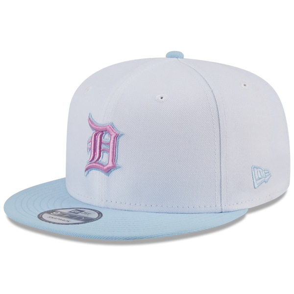 Detroit Tigers New Era 2Tone Color Pack Faded 9Fifty Snapback Hat - White/Light Blue
