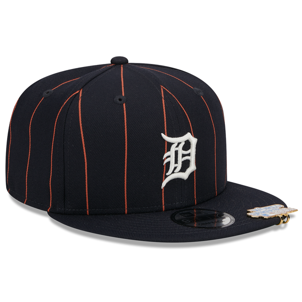 Detroit Tigers New Era Pinstripe 9Fifty Snapback Hat - Navy