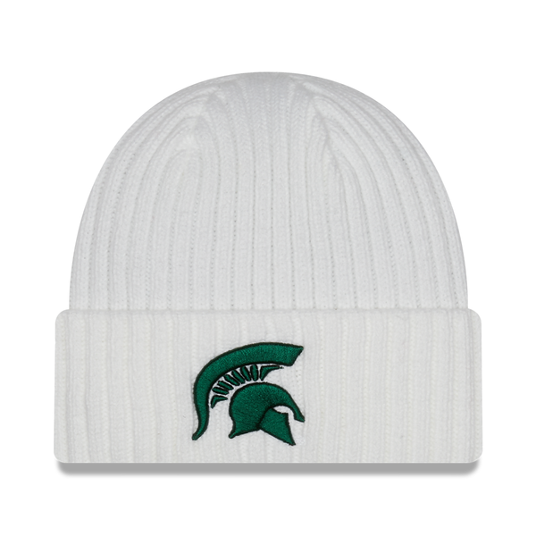 Michigan State Spartans New Era Core Classic Knit Hat - White