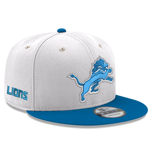 Detroit Lions New Era 2Tone 9FIFTY Snapback Hat - White/Blue