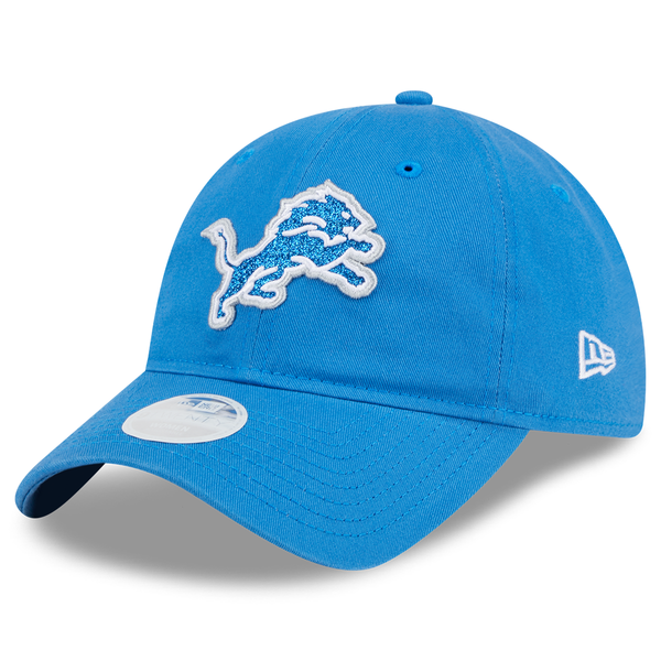 Detroit Lions New Era Women's Evergreen Glitter 9Twenty Adjustable Hat - Blue