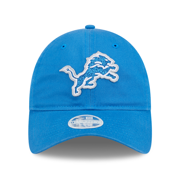 Detroit Lions New Era Women's Evergreen Glitter 9Twenty Adjustable Hat - Blue