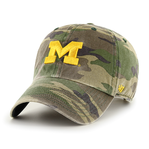 Michigan Wolverines ’47 Clean Up Adjustable Hat - Camo