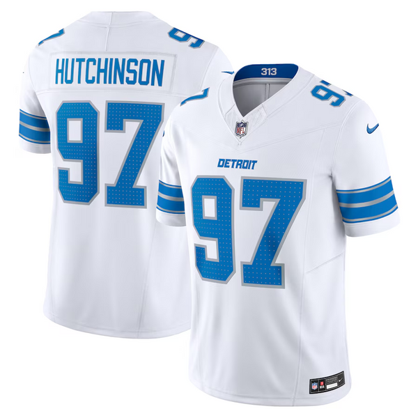 Aidan Hutchinson Detroit Lions Nike Vapor F.U.S.E. Limited Jersey - White