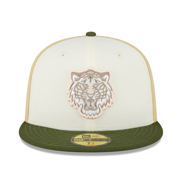 Detroit Tigers New Era Vegas Gold 59Fifty Fitted Hat - White/Green/Natural