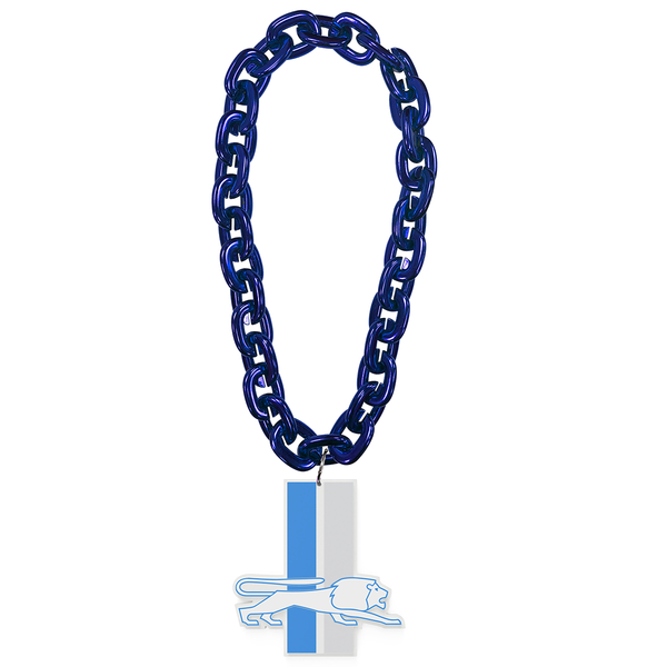 Detroit Lions Team Throwback Logo Fan Chain - Blue