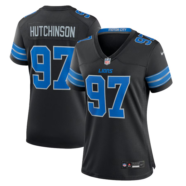 Aidan Hutchinson Detroit Lions Nike Women's Alternate Game Jersey - Black